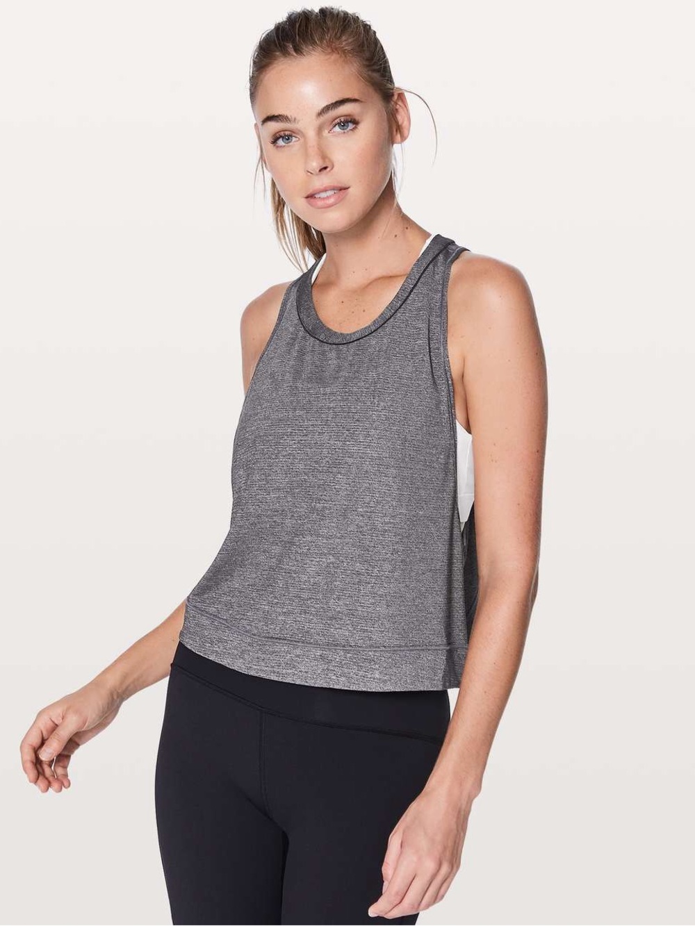 Lululemon Pace Perfect Tank Heathered Gray Size 4 NWT